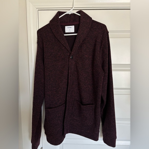 Old Navy Men's Maroon Cardigan Sweater - Picture 1 of 3